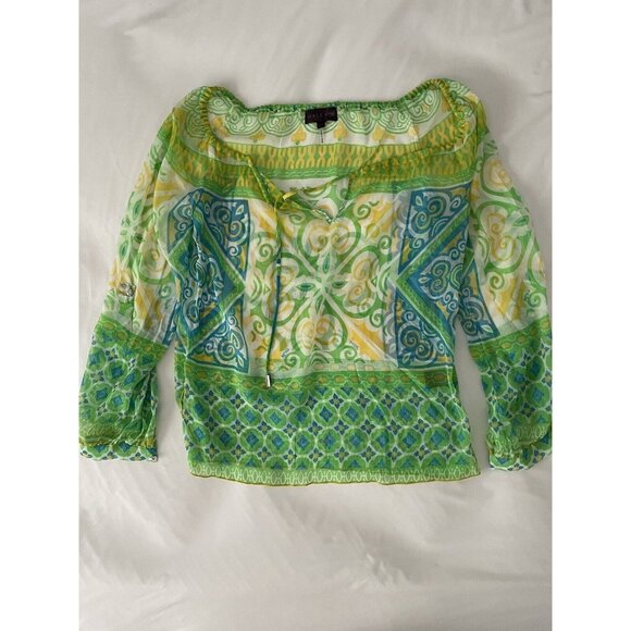 Beautiful Hale Bob 100% Silk Blouse Top. Artwear Boho Bohemian Cottagecore XS - Picture 1 of 5